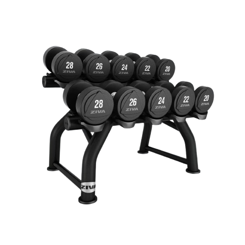 ZIVA ST 5 PAIR HORIZONTAL DUMBBELL RACK