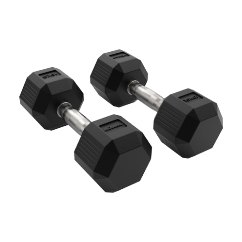 RUBBER COATED HEX DUMBBEELLS (TPU COATED DUMBBELLS (MD2134)