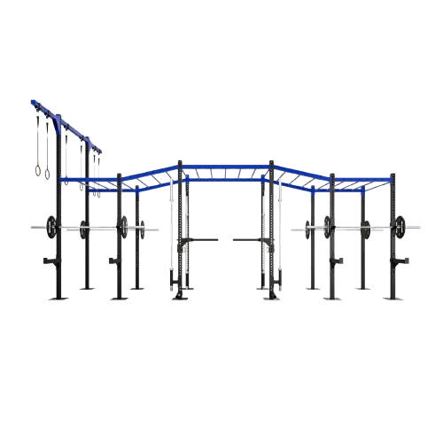ZIVA OUTDOOR 22' FLOOR-MOUNTED MULTI-HEIGHT MONKEY BAR RIG
