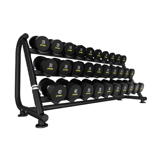 ZIVA ST 15-PAIR, 3-TIER DUMBBELL RACK