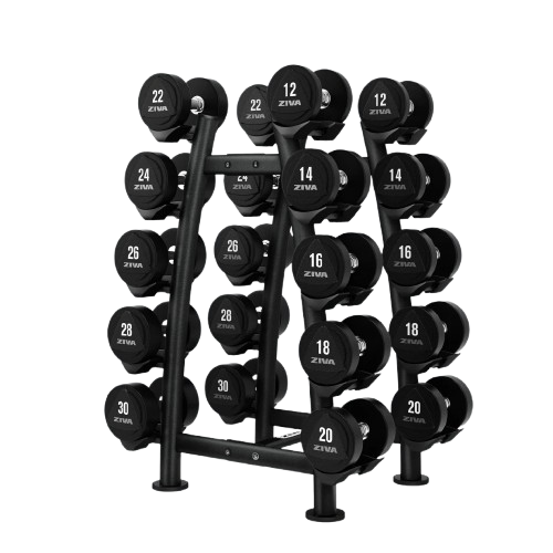 ZIVA ST 10-PAIR X-BRACE DUMBBELL RACK
