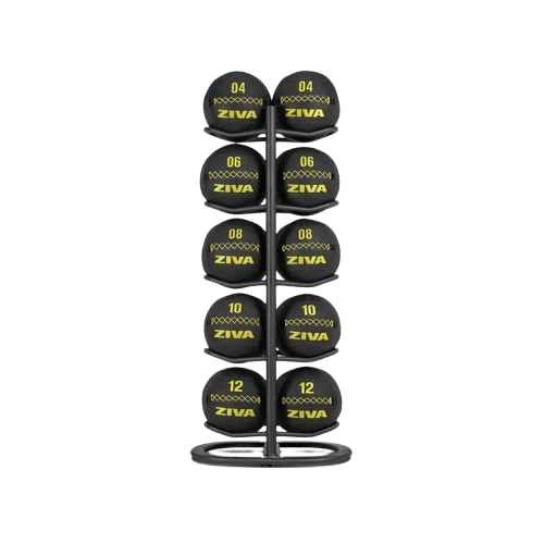 ZVO Premium Wall Ball مع حامل تخزين الإكسسوارات ST – طقم 10 قطع (2 – 12 كغ)