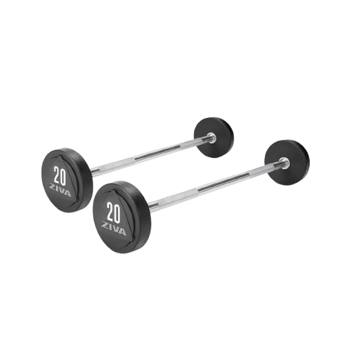 ZVO SOLID STEEL URETHANE BARBELL SETS