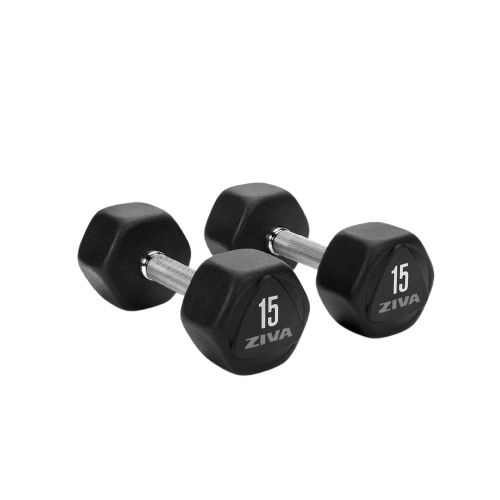 ZIVA PERFORMANCE RPU HEXAGON DUMBBELLS